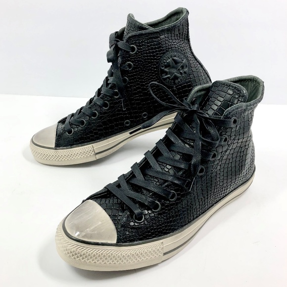 converse reptile leather